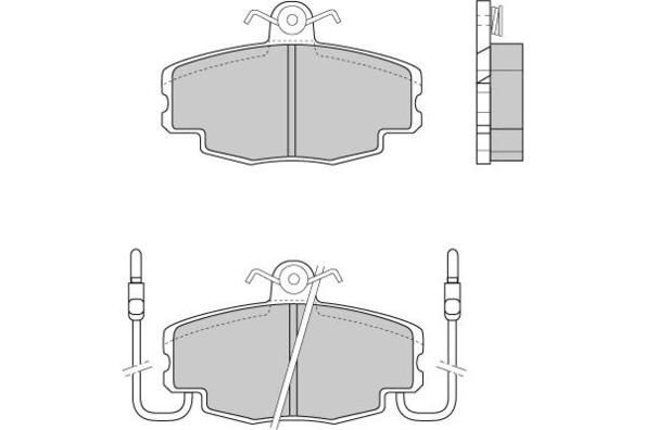 E.T.F. Комплект тормозных колодок, дисковый тормоз 12-0201