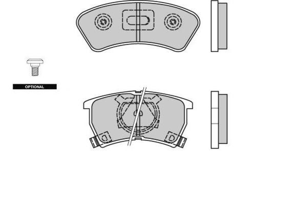E.T.F. Комплект тормозных колодок, дисковый тормоз 12-0352