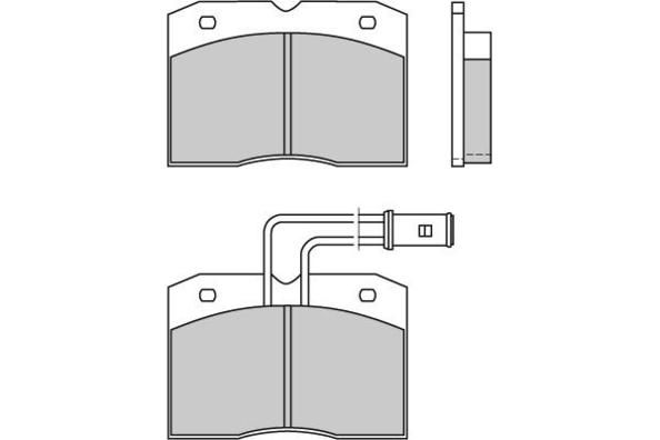 E.T.F. Комплект тормозных колодок, дисковый тормоз 12-0363