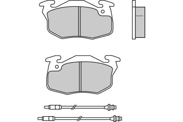 E.T.F. Комплект тормозных колодок, дисковый тормоз 12-0550