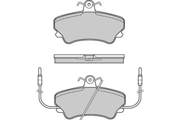 E.T.F. Комплект тормозных колодок, дисковый тормоз 12-0557