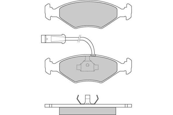 E.T.F. Комплект тормозных колодок, дисковый тормоз 12-0589