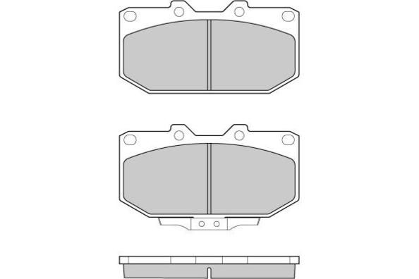 E.T.F. Комплект тормозных колодок, дисковый тормоз 12-0649