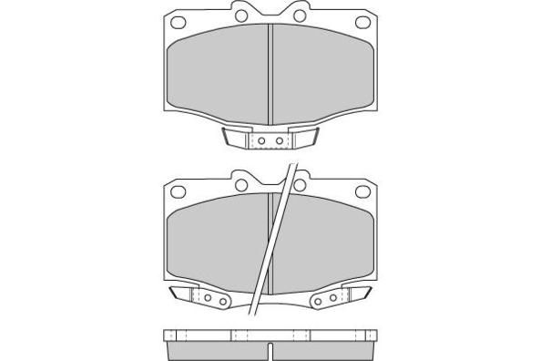 E.T.F. Комплект тормозных колодок, дисковый тормоз 12-0725