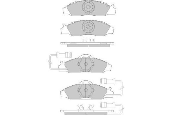 E.T.F. Комплект тормозных колодок, дисковый тормоз 12-0955