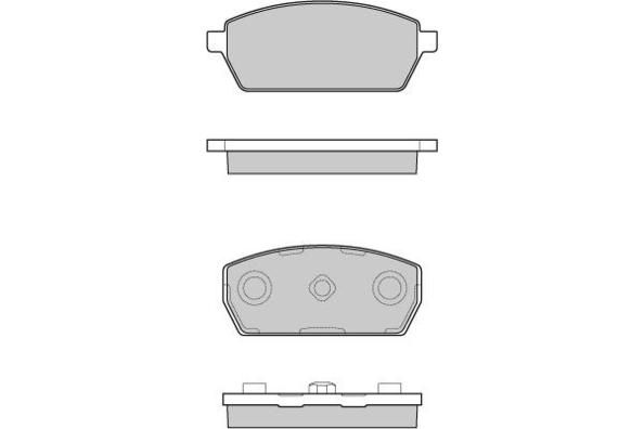 E.T.F. Комплект тормозных колодок, дисковый тормоз 12-1047