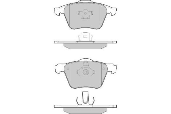 E.T.F. Комплект тормозных колодок, дисковый тормоз 12-1062