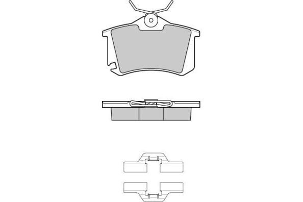 E.T.F. Комплект тормозных колодок, дисковый тормоз 12-1175