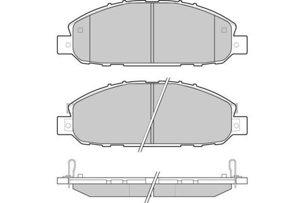 E.T.F. Комплект тормозных колодок, дисковый тормоз 12-1237