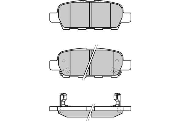E.T.F. Комплект тормозных колодок, дисковый тормоз 12-1351