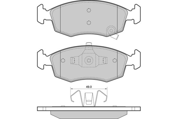 E.T.F. Комплект тормозных колодок, дисковый тормоз 12-1445