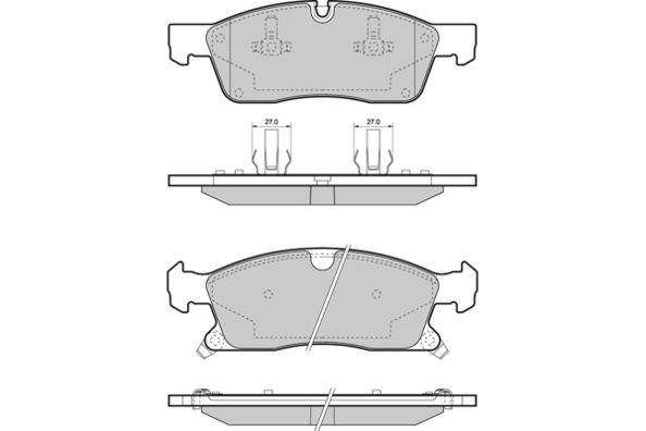 E.T.F. Комплект тормозных колодок, дисковый тормоз 12-1460