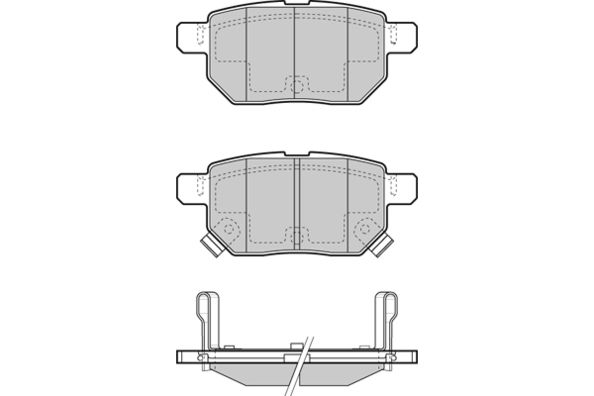 E.T.F. Комплект тормозных колодок, дисковый тормоз 12-1485
