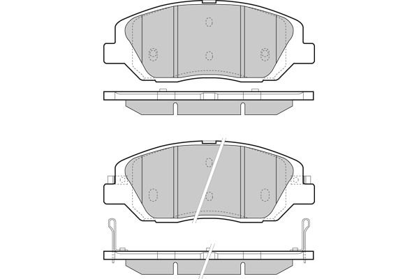 E.T.F. Комплект тормозных колодок, дисковый тормоз 12-1492