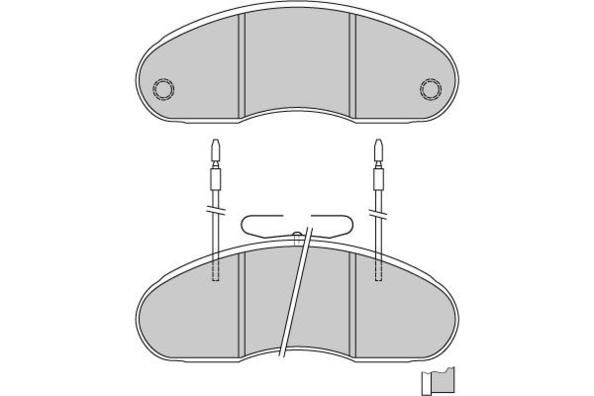 E.T.F. Комплект тормозных колодок, дисковый тормоз 12-5242