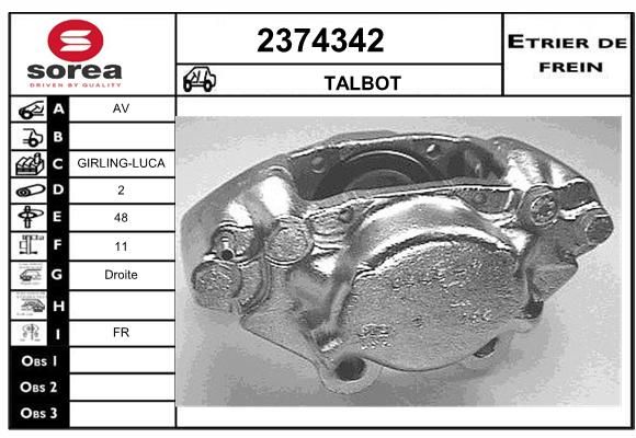 EAI Тормозной суппорт 2374342