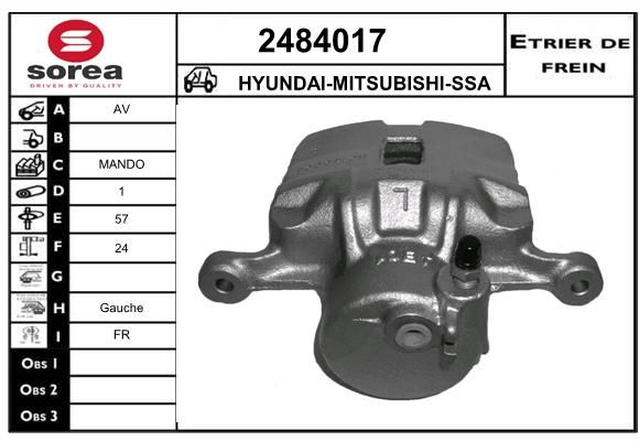 EAI Тормозной суппорт 2484017