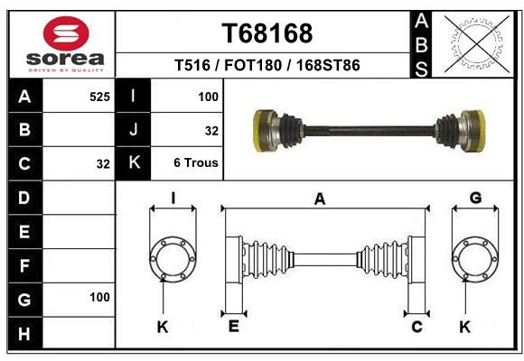 EAI Приводной вал T68168