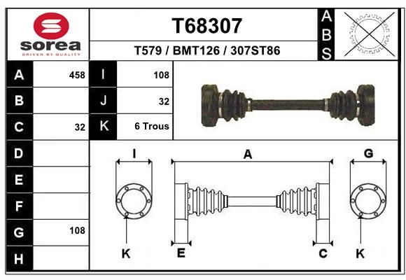 EAI Приводной вал T68307