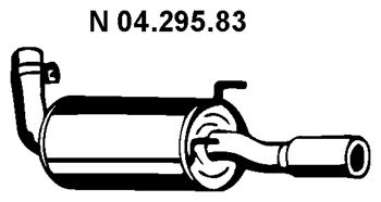 EBERSPÄCHER Глушитель выхлопных газов конечный 04.295.83
