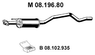 EBERSPÄCHER Предглушитель выхлопных газов 08.196.80