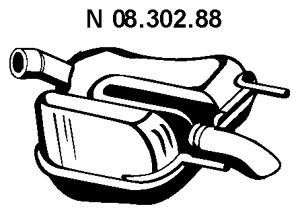 EBERSPÄCHER Глушитель выхлопных газов конечный 08.302.88