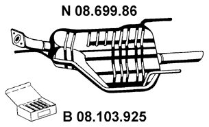 EBERSPÄCHER Глушитель выхлопных газов конечный 08.699.86