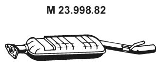 EBERSPÄCHER Средний глушитель выхлопных газов 23.998.82