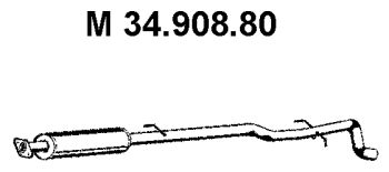 EBERSPÄCHER Средний глушитель выхлопных газов 34.908.80