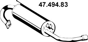 EBERSPÄCHER Глушитель выхлопных газов конечный 47.494.83