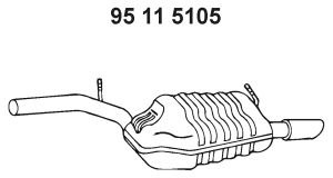 EBERSPÄCHER Глушитель выхлопных газов конечный 95 11 5105