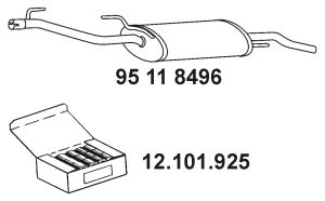 EBERSPÄCHER Глушитель выхлопных газов конечный 95 11 8496