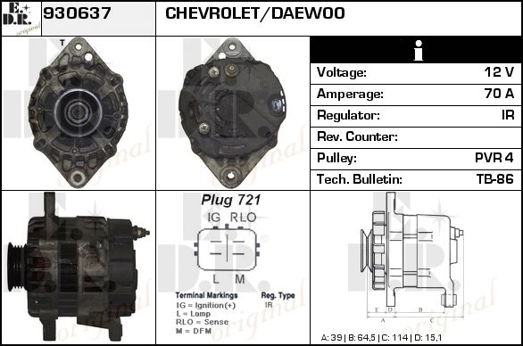 EDR Generaator 930670