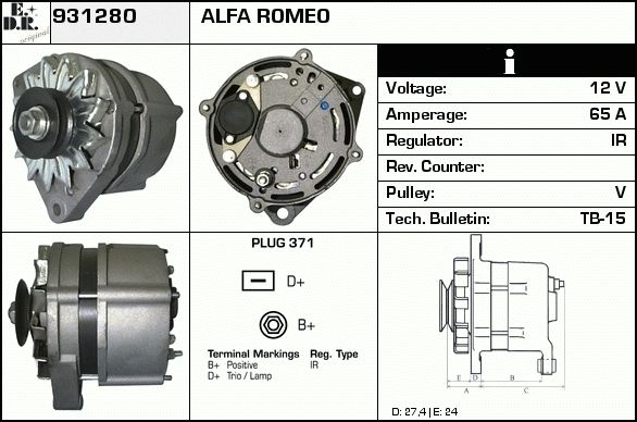 EDR Generaator 931360