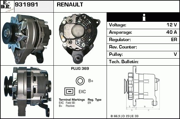 EDR Generaator 932301