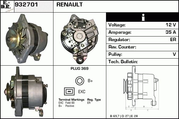 EDR Generaator 933018