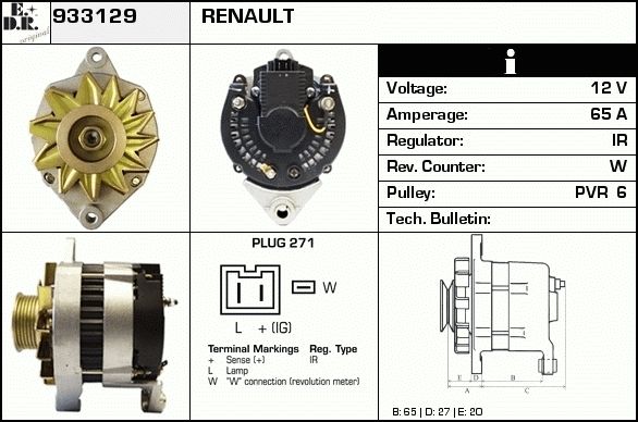 EDR Generaator 933150