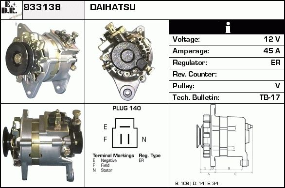 EDR Generaator 933156