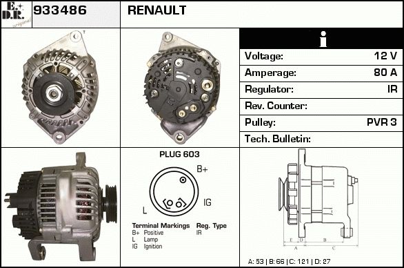 EDR Generaator 933515