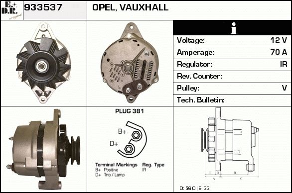 EDR Generaator 933569