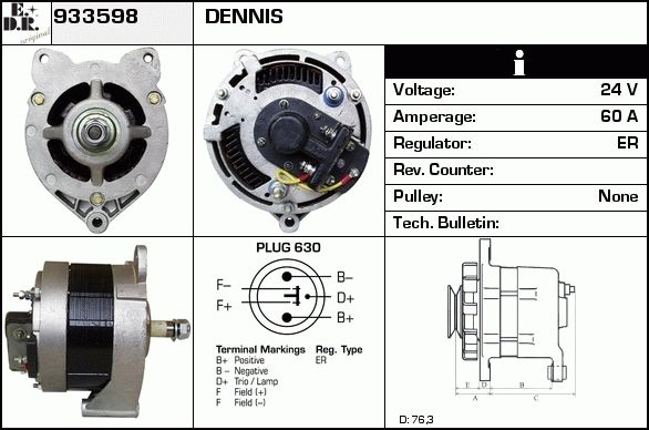 EDR Generaator 933634