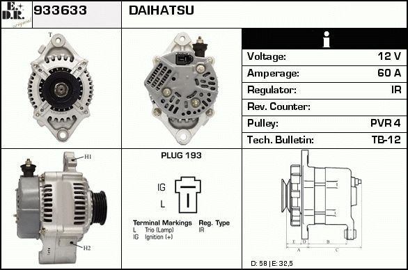 EDR Generaator 933656