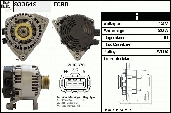 EDR Generaator 933686