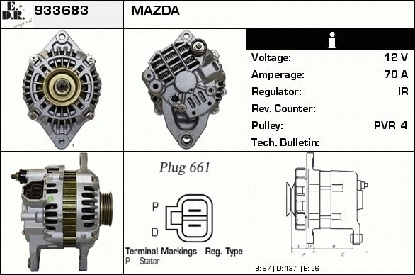 EDR Generaator 933705