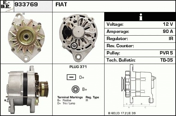 EDR Generaator 933806N