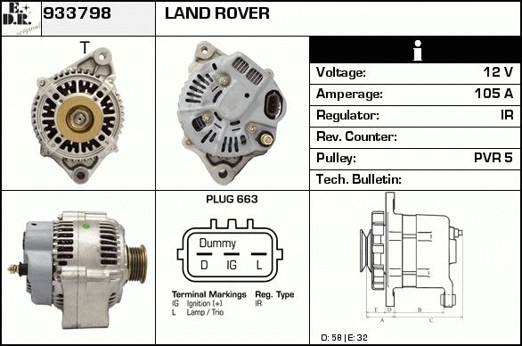 EDR Generaator 933835