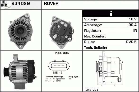 EDR Generaator 934065