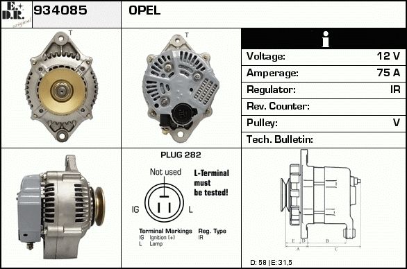 EDR Generaator 934125