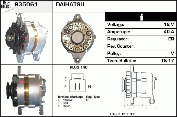 EDR Generaator 935521