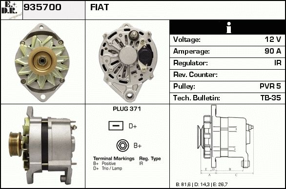 EDR Generaator 936160